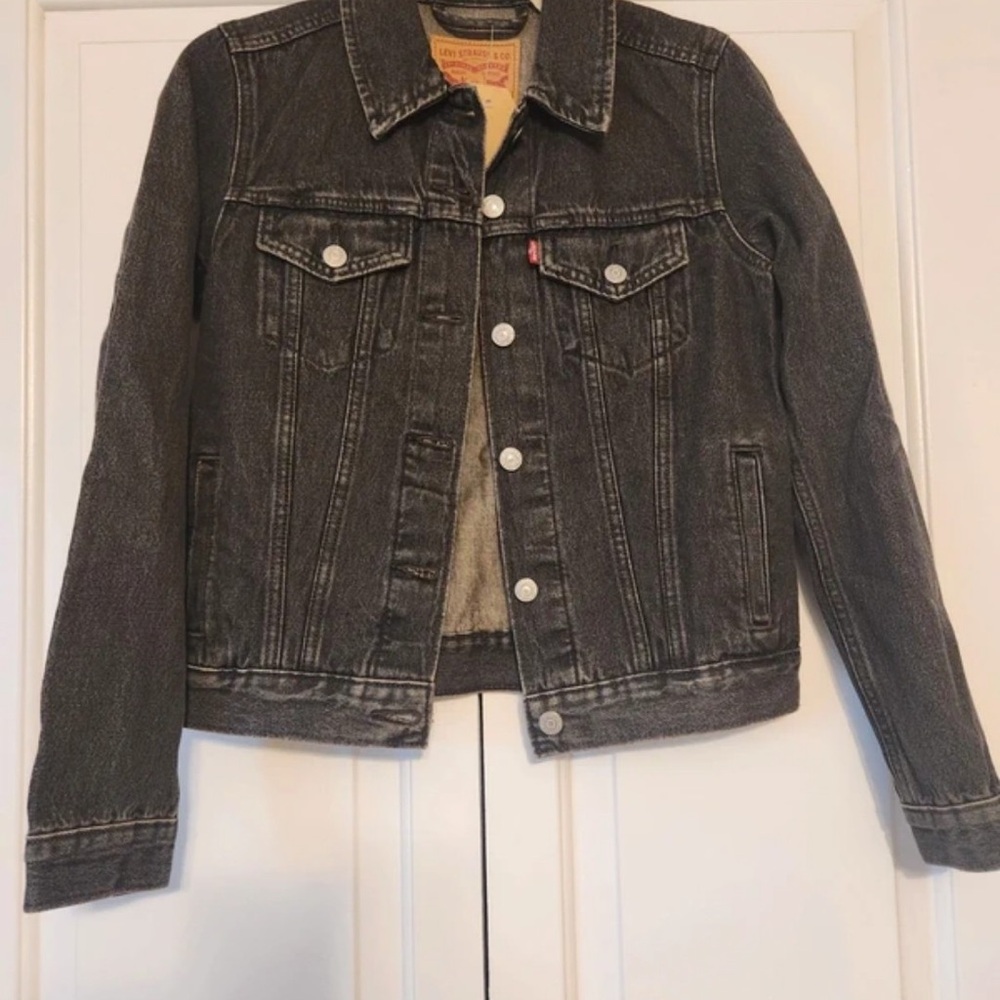 Levi's Black Denim Utility Jacket for Women